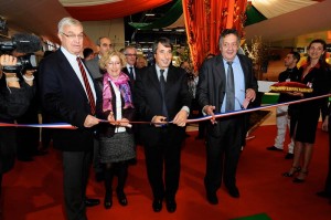 Inauguration de la Foire Internationale de Grenoble en présence d'Alain Pilaud, de Geneviève Fioraso et de Gilles Dumolard
