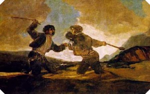 Duel à coups de gourdin de Goya