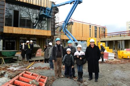 Visite du chantier du futur groupe scolaire Beauvert