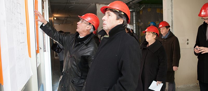 Visite du chantier de la crèche Vieux-Temple