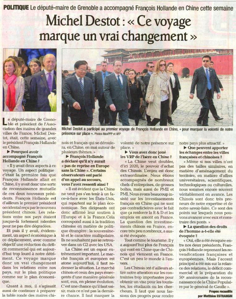 « Ce voyage marque un vrai changement » : mon interview au Dauphiné Libéré
