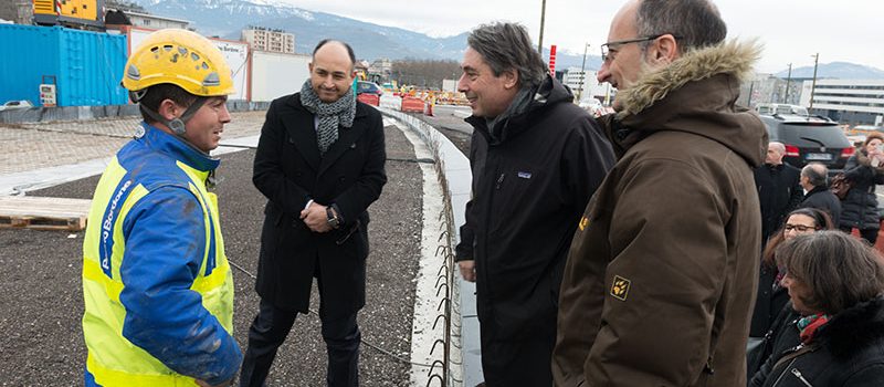 Visite du chantier de la future place Nelson Mandela