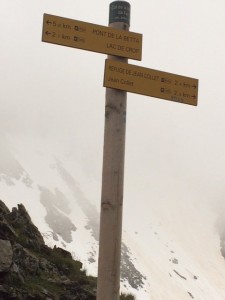 Col de la mine de fer, neige et brouillard