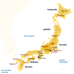 Carte du Japon