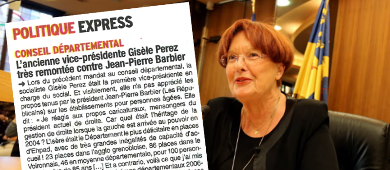 Réaction de Gisèle Perez aux propos de la droite départementale concernant les Ehpad