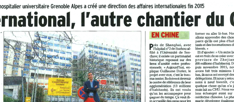 Article sur le CHU Grenoble Alpes qui met à l’honneur l’international