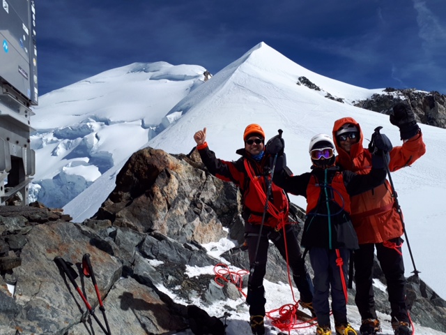 3 générations sur les pentes du Mont-Blanc