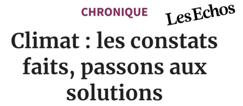 Tribune dans Les Échos