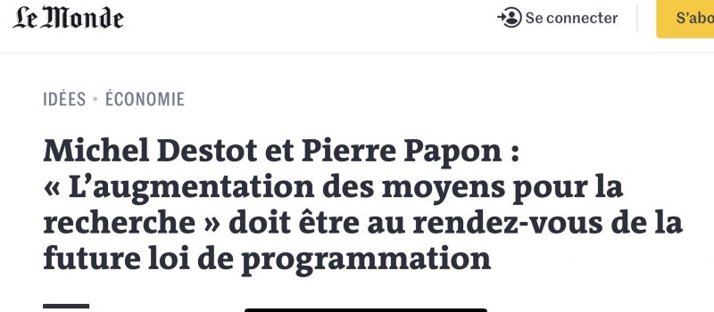 Préparer l’avenir de la France en investissant dans la recherche