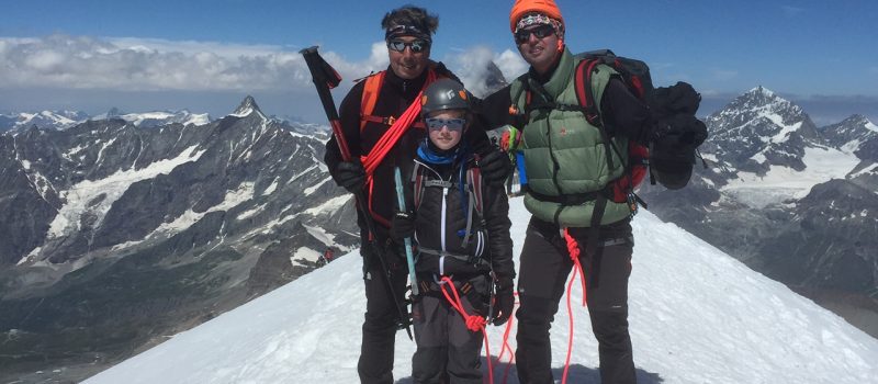 Trois générations au sommet d’un 4000 mètres